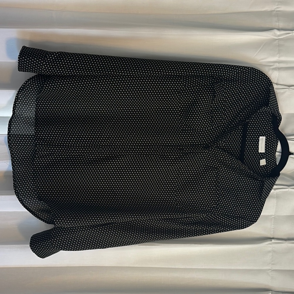 New York & Company Black Top with White Dots